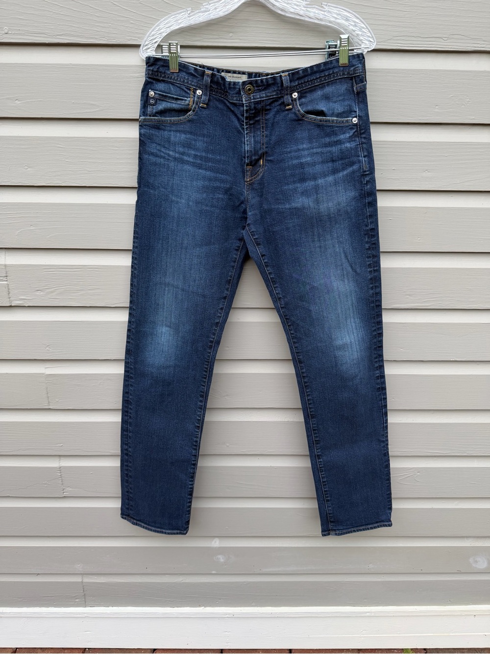 Ag Adriano Goldschmied Men’s Slim Straight Jeans - Dark Blue Wash 32x30